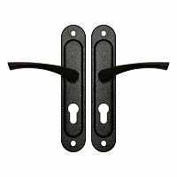 Ручка дверная Zenit (Зенит) на планке РФ1-55.17 (черный)