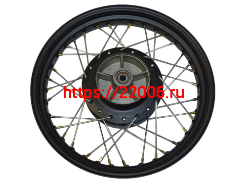 Обод 18" задний спицы, барабан. тормоз 3,0х18  COMBAT 400 черный (ось 17мм)
