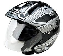 Мотошлем YM-605 А серый (S)