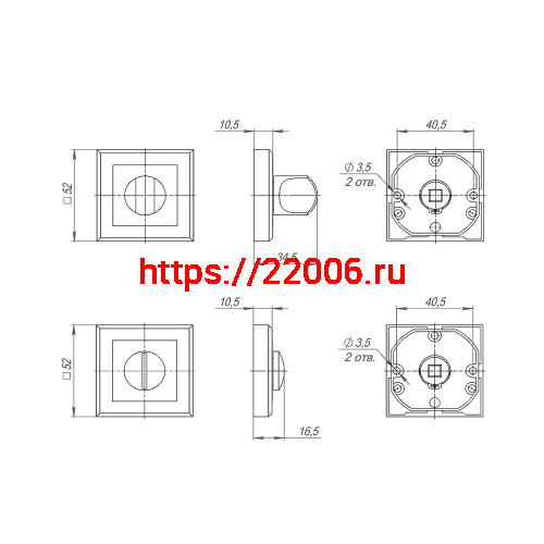 Ручка Punto (Пунто) поворотная BK6.K.QL52 (BK6 QL) ABG-6 зелёная бронза фото 3