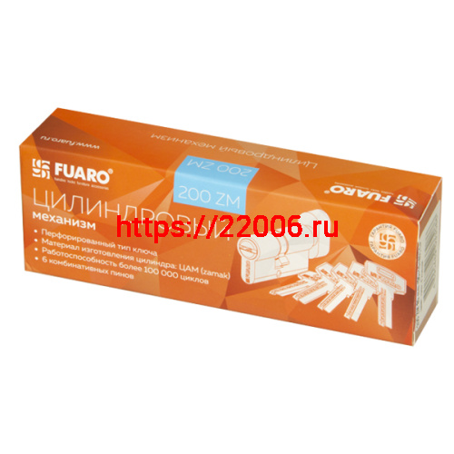 Цилиндровый Fuaro (Фуаро) механизм (200 ZM/70) 2000ZMKnob70(30+10+30) CP хром 5Key с вертушкой фото 2