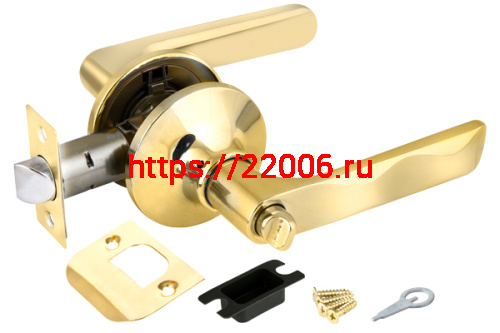 Ручка Fuaro (Фуаро) защелка DK624/BL PB-BK (624/BL PB-B) (фик.) золото