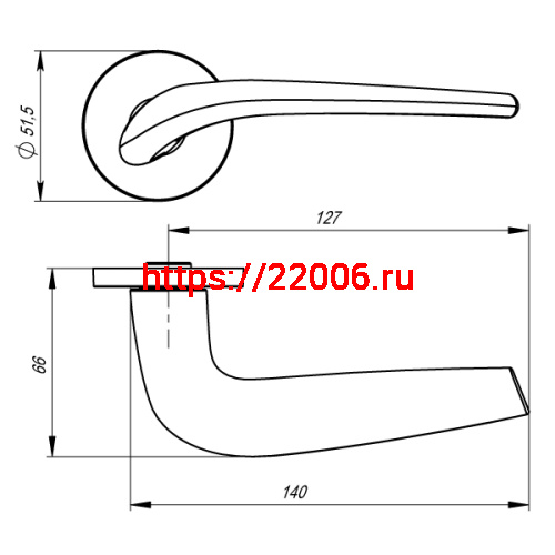 Ручка Armadillo (Армадилло) раздельная R.URS52.TWIN (TWIN URS) BPVD-77 вороненый никель фото 4