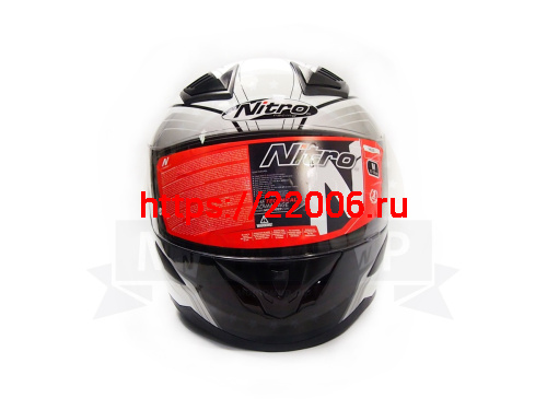 Шлем интеграл NITRO N2400 PIONEER (Black/Gun/White/Silver), размер L (6 шт в кор.) фото 2