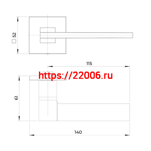 Ручка Ajax (Аякс) раздельная K.JS51.SENSA BL-24 черный фото 3