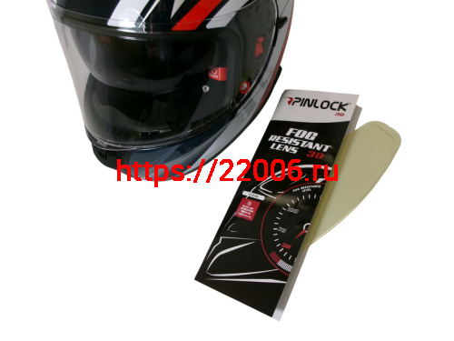 Шлем TVS RACING (Индия) STREET D/V NAVY BLUE RED размер L, + пинлок в комплекте, очки фото 6