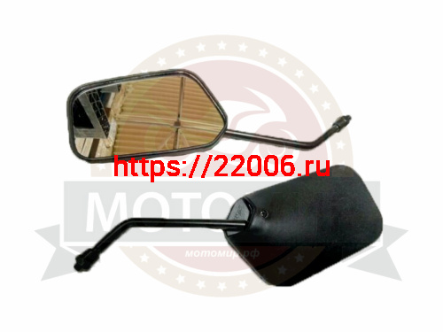 Зеркала (043) d8 пласт. (плоские прямоугольные)  (скутер, мопед)