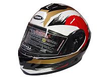 Шлем интеграл YM-831 "YAMAPA" CAT WHITE, BLUE YELLOW, размер S (прозрачный визор) NEW (6 шт. упак.)