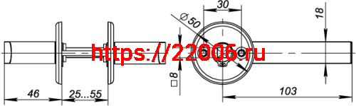 Ручка Fuaro (Фуаро) раздельная R.FIN50.H-0661/HD (H-0661) /подвес CP хром фото 4