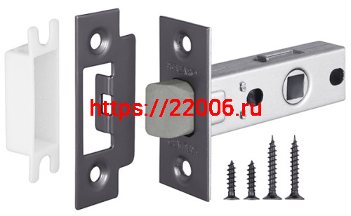 Защелка Fuaro (Фуаро) врезная PLASTP12-45-25 GR графит Защелка Fuaro (Фуаро) врезная PLASTP12-45-25 GR графит