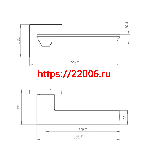 Ручка Ajax (Аякс) раздельная K.JS51.UNITY (UNITY JS) SN-3 матовый никель фото 3