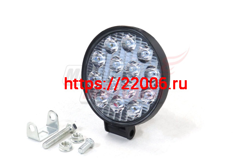 Фара светодиодная 42W 14 диодов SMD, 25мм круг. мет. корпус, ближний свет (Flood) Фара светодиодная 42W 14 диодов SMD, 25мм круг. мет. корпус, ближний свет (Flood)
