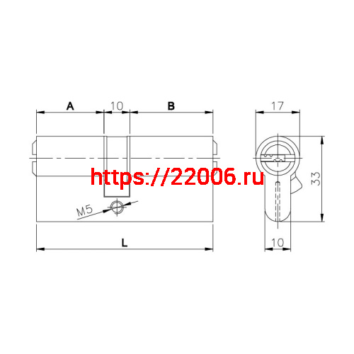 Цилиндровый Kale kilit (Кале килит) механизм 164 BN/68 (26+10+32) mm никель 5 кл. фото 2