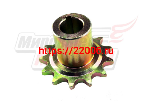 Звезда ведущая 12z мотобуксировщика "Буксирчик"  (d=20мм, шаг 15,875, шпонка 5мм) цинк