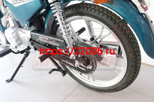 Мопед KT50 Alpha(ЭКОНОМ-2)(Тюнинг)(обод литой,перед.,зад.покрыш-дорожные,пластм.поворотники) МОРСКАЯ ВОЛНА фото 6