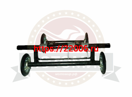 Тележка 515мм, мотобуксировщика симм,етричная  универсальная в сборе (3 пружины)