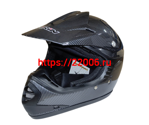 Шлем кроссовый KIRIN QL-B07, карбон, синий, размер XL Шлем кроссовый KIRIN QL-B07, карбон, синий, размер XL