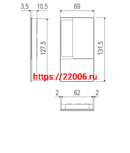B30002.02.32 AGB (АГБ) Ручка WAVE под WC (мат хром), для раздвижных дверей фото 2