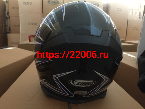 Шлем интеграл COBRA JK313, черный с красным(2), черный/синий(9), размеры L фото 5