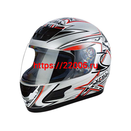 Мотошлем YM-802 серый (S)