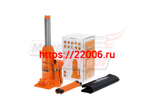 Домкрат AirLine 4т бутылочный в сумке (MIN-195мм, MAX-380мм) AJ-B-04