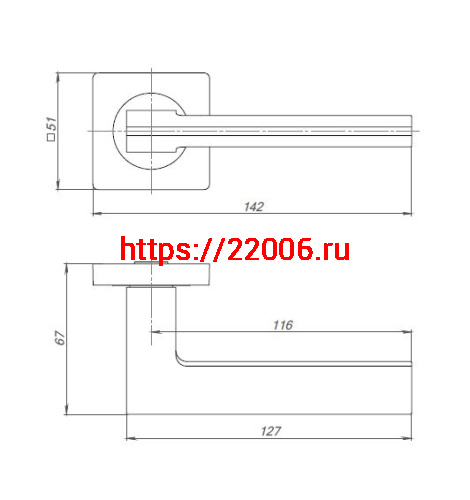Ручка Punto (Пунто) раздельная K.ZQ51.ROTO (ROTO ZQ) SN/CP-3 матовый никель/хром фото 3