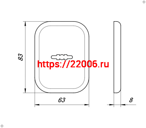 Накладка Fuaro (Фуаро) на сувальдный замок ESC.S.XL/K.486SSC (SC 486-S SQ XL) со шторкой сатинированный хром (1шт) фото 3