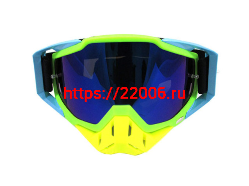 Очки J-10 оправа салатовая, линза зеркально - синяя, с защитой носа, резинка черная (аналог 100%) Очки J-10 оправа салатовая, линза зеркально - синяя, с защитой носа, резинка черная (аналог 100%)