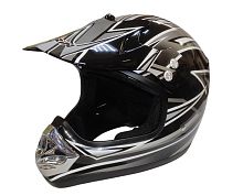 Шлем кроссовый KIRIN QL-112D, черный, синий, красный, размер S