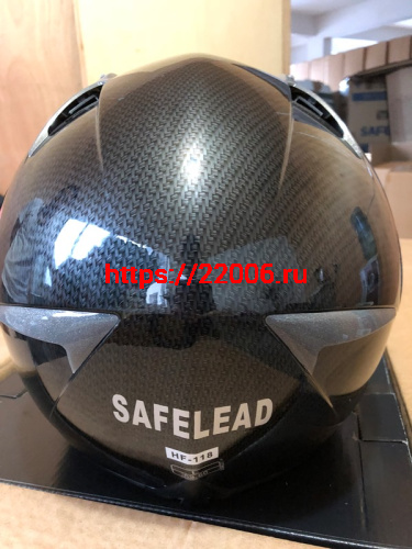 Шлем модуляр "Safelead" HF-118 (поднимается подбородок) NEW карбон (Y03), белый размер S фото 3