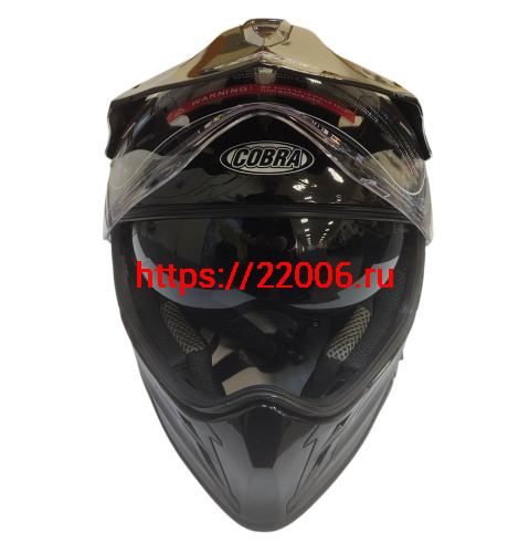 Шлем кроссовый со стеклом COBRA EC H331, белый, черный, черный-лайм, резмер S фото 5