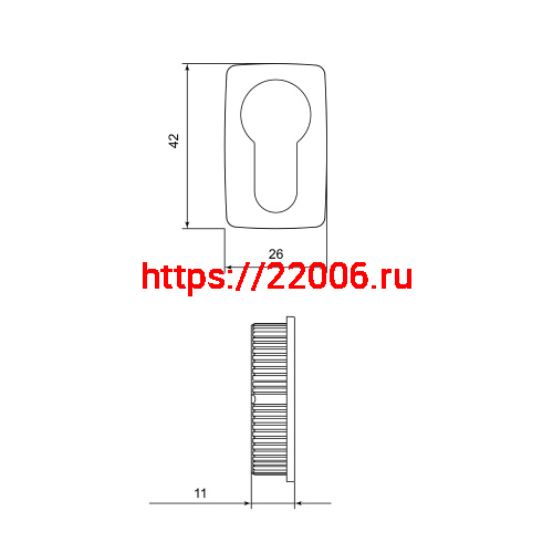 Накладка Punto (Пунто) под цилиндр ET.K.EL.Q27 SSG-39 сатин.золото фото 2 Накладка Punto (Пунто) под цилиндр ET.K.EL.Q27 SSG-39 сатин.золото фото 2