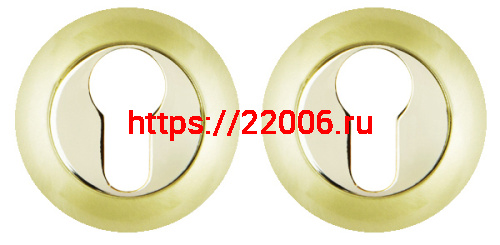 Накладка Fuaro (Фуаро) под цилиндр ET.R.RM54 (ET RM) SG/GP-4 матовое золото/золото Накладка Fuaro (Фуаро) под цилиндр ET.R.RM54 (ET RM) SG/GP-4 матовое золото/золото