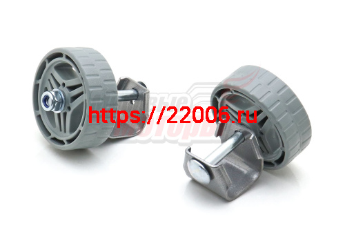 Колеса с кронштейнами для санок (2 колеса с кронштейнами) под овальный полоз 30х15мм (пара)