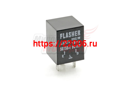 Реле поворотов 12В, 130Вт, 3 контакта, универсальное для ламп накаливания и LED