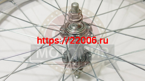 Обод Вело 18" передний (1 стеночный) хром, втулка сталь, гайки фото 2 Обод Вело 18" передний (1 стеночный) хром, втулка сталь, гайки фото 2