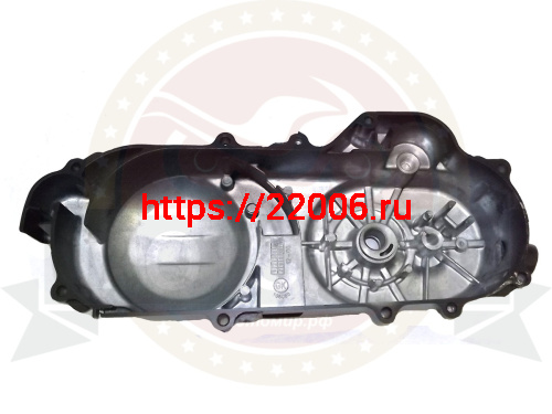 Крышка картера GY6-50 левая короткая 10" 400мм (вариатора FT50QT-4) (669 ремень) голая фото 3