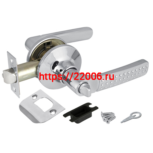 Ручка Punto (Пунто) защелка DK626 CP-BK (6026 CP-B) (фик.) хром