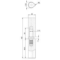 Петля приварная D20x140 B2B (без фаски)
