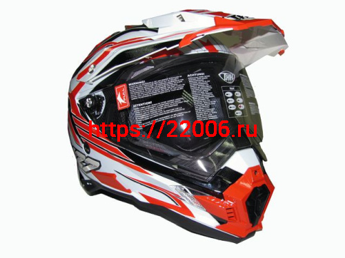 Мотошлем THH TX-27№1 white/red (L)