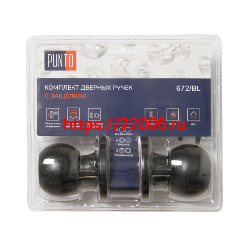 Ручка Punto (Пунто) защелка DK672/BL BL-BK (фик.) черный Ручка Punto (Пунто) защелка DK672/BL BL-BK (фик.) черный