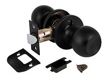 Ручка Fuaro (Фуаро) защелка DK672/BL BL-PS (672/BL BL-P) ( без фик.) черный