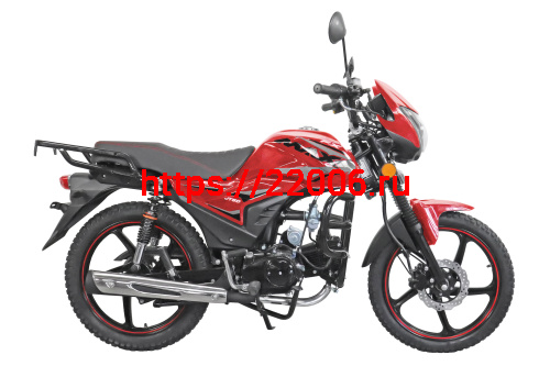 Мопед Alpha FX Max LUX (Форсир.) КРАСНЫЙ (сигнализация, багажник зад., литые диски, обтекатель фар, защита ног, LED фара и поворотники, перед. диск. т фото 2