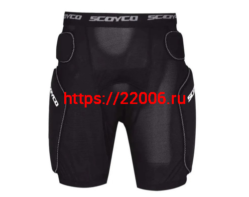 Шорты защитные мото SCOYCO PM01, черные, р-р 32,  L, защитные вставки в ценных местах