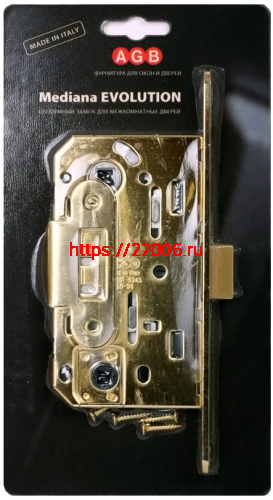 B01102.50.12.567 AGB (АГБ) Защелка врезная WC (антич. бронза) MEDIANA EV. (инд.упак+B01000.13)