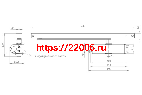 Доводчик Ajax (Аякс) дверной DCTR40-100 slide AL алюминий фото 2 Доводчик Ajax (Аякс) дверной DCTR40-100 slide AL алюминий фото 2