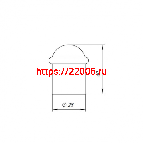 Упор Punto (Пунто) дверной напольный DFIX/F40 (DS PF-40) SG-4 мат.золото фото 3