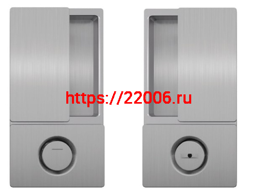 B30002.02.32 AGB (АГБ) Ручка WAVE под WC (мат хром), для раздвижных дверей