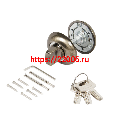 Ручка поворотная Ajax (Аякс) с фиксацией ключом BK6.FIX.JR AB-7 бронза фото 5