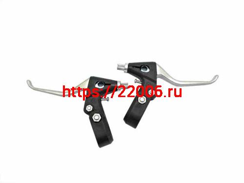 Ручка тормоза, полуалюминиеввая, черно/серебристая